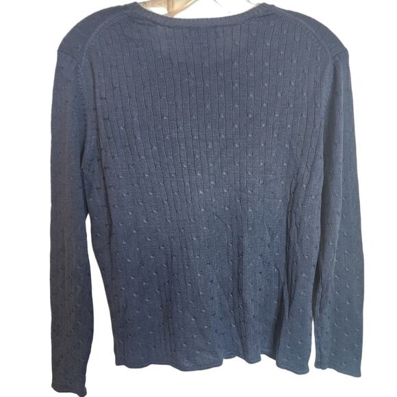 Brooks 346 Lightweight 100% Silk Sweater, Dark Blue, Small - Picture 4 of 4